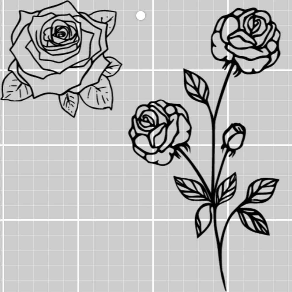 Dual Rose Vinyl Stencil